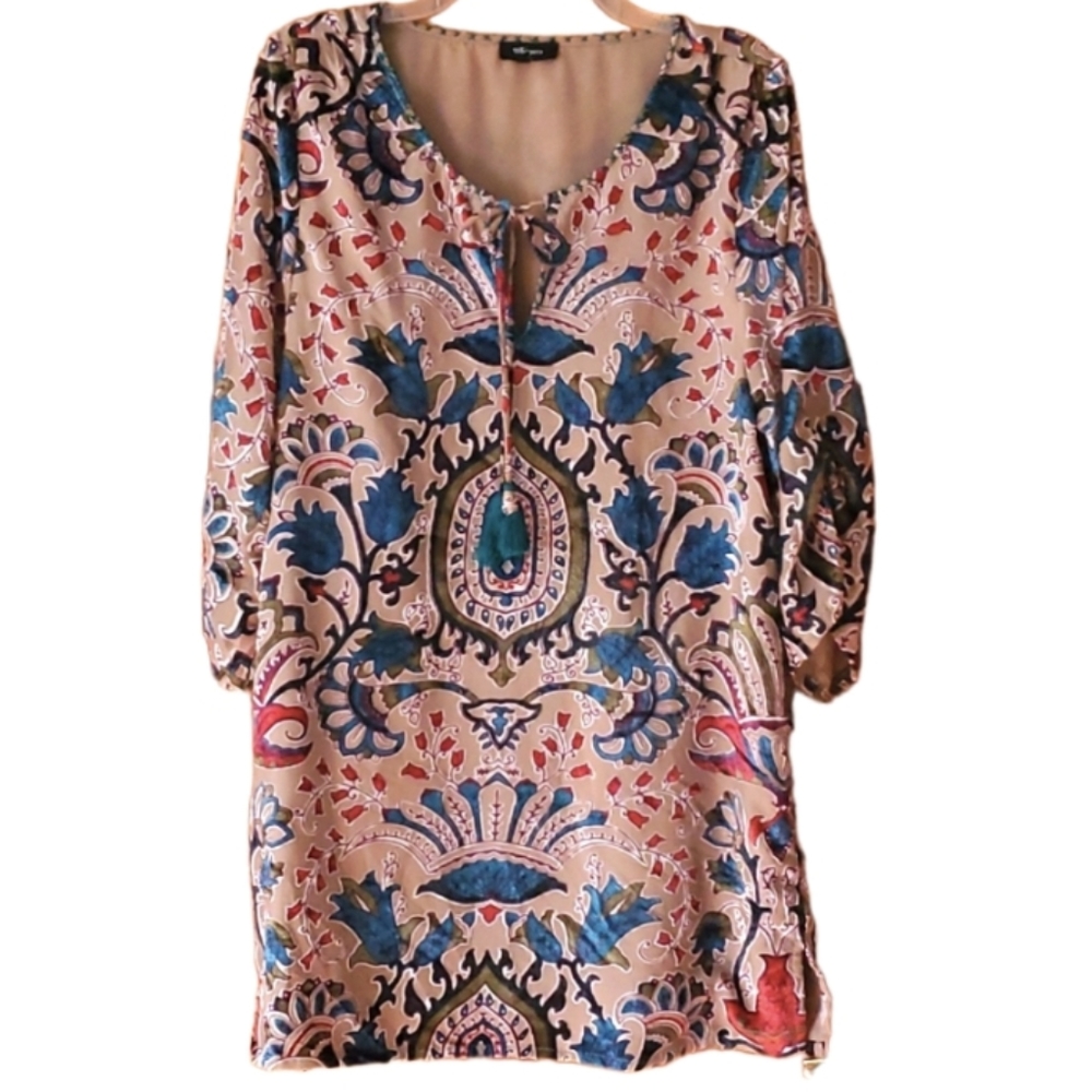Whispers Womans‎ Velevet Burnout Boho Tunic Size Large